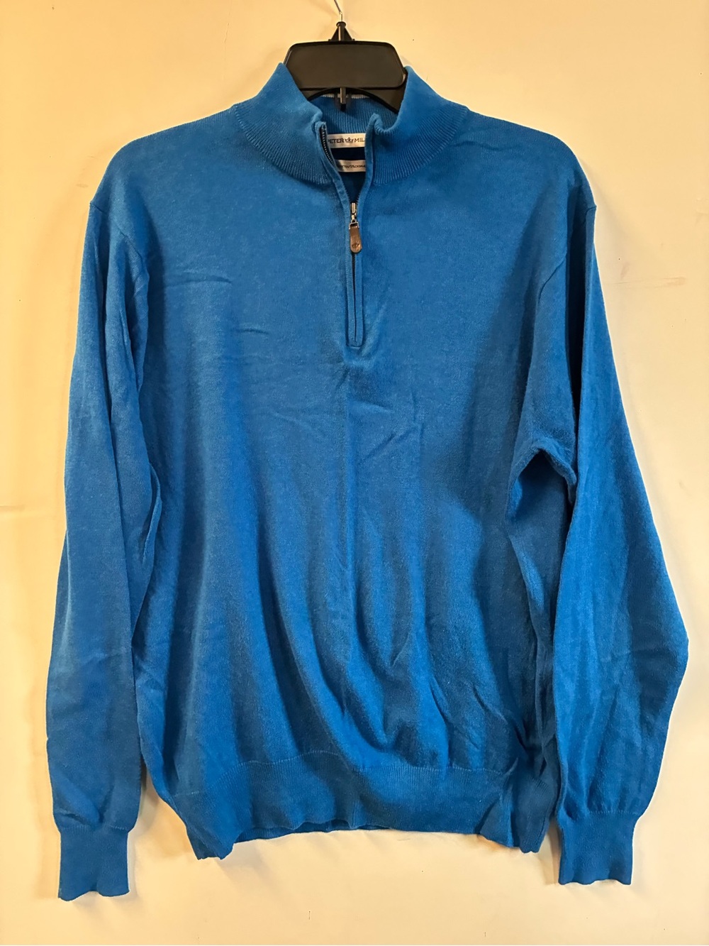 Peter Millar Men's Zip-Neck Sweater in Bright Blue